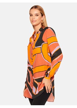 Pomarańczowa koszula damska we wzory L'AF Leja ze sklepu Eye For Fashion w kategorii Koszule damskie - zdjęcie 172578150