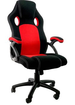 Czarno-czerwony fotel gamingowy - Awerte 3X ze sklepu Edinos.pl w kategorii Krzesła do biurka - zdjęcie 172578884