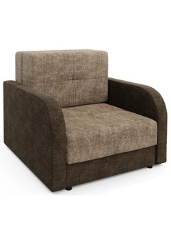 Rozkładana sofa jednoosobowa jasny brąz + ciemny brąz - Folken 3X ze sklepu Edinos.pl w kategorii Fotele - zdjęcie 172579081