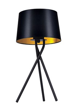 Czarno-złota elegancka lampa stołowa - S913-Brila ze sklepu Edinos.pl w kategorii Lampy stołowe - zdjęcie 172579101