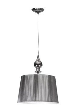 Srebrna lampa wisząca z dekoracyjnym abażurem - V160-Dusali ze sklepu Edinos.pl w kategorii Lampy wiszące - zdjęcie 172579313