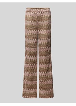 Spodnie ze wzorem na całej powierzchni i elastycznym pasem ze sklepu Peek&Cloppenburg  w kategorii Spodnie damskie - zdjęcie 172580890