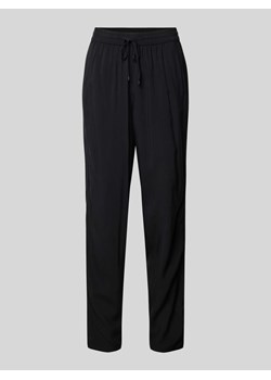 Spodnie materiałowe z wiskozy z elastycznym pasem ze sklepu Peek&Cloppenburg  w kategorii Spodnie damskie - zdjęcie 172580921