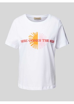 T-shirt z wyhaftowanym napisem ze sklepu Peek&Cloppenburg  w kategorii Bluzki damskie - zdjęcie 172580922