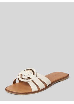 Sandały skórzane z aplikacją ze sklepu Peek&Cloppenburg  w kategorii Klapki damskie - zdjęcie 172580981