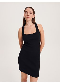 Reserved - Bawełniana sukienka mini - czarny ze sklepu Reserved w kategorii Sukienki - zdjęcie 172582742