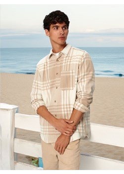 Sinsay - Koszula w kratę - kremowy ze sklepu Sinsay w kategorii Koszule męskie - zdjęcie 172583654