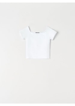 Sinsay - Koszulka z bawełny - biały ze sklepu Sinsay w kategorii Bluzki damskie - zdjęcie 172583772