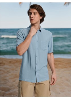 Sinsay - Koszula relaxed z krótkim rękawem - niebieski ze sklepu Sinsay w kategorii Koszule męskie - zdjęcie 172583784