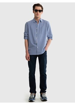 Koszula męska w drobną kratę niebieska Mersinino 402 ze sklepu Big Star w kategorii Koszule męskie - zdjęcie 172587230