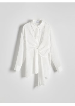 Reserved - Koszula z wiązaniem - biały ze sklepu Reserved w kategorii Bluzki damskie - zdjęcie 172587643