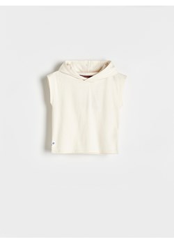Reserved - T-shirt oversize z kapturem - kremowy ze sklepu Reserved w kategorii T-shirty chłopięce - zdjęcie 172587814
