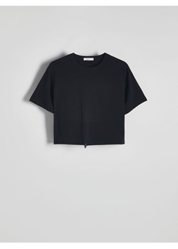Reserved - T-shirt ze ściągaczem - czarny ze sklepu Reserved w kategorii Bluzki damskie - zdjęcie 172587861