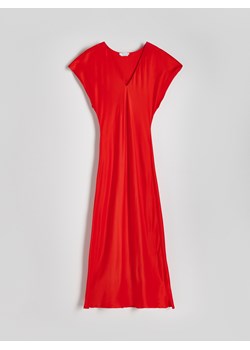 Reserved - Sukienka z wiskozy - czerwony ze sklepu Reserved w kategorii Sukienki - zdjęcie 172588132
