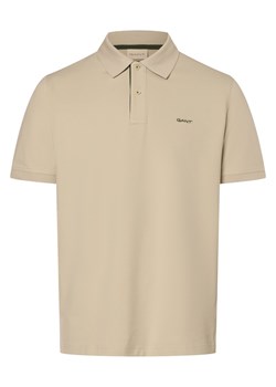 Gant Męska koszulka polo Mężczyźni Bawełna kitt jednolity ze sklepu vangraaf w kategorii T-shirty męskie - zdjęcie 172588433