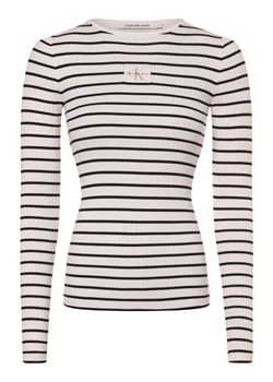 Calvin Klein Jeans Sweter damski Kobiety biały w paski ze sklepu vangraaf w kategorii Swetry damskie - zdjęcie 172588442