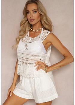 Biały Top Ażurowy Rivinia ze sklepu Renee odzież w kategorii Bluzki damskie - zdjęcie 172588454