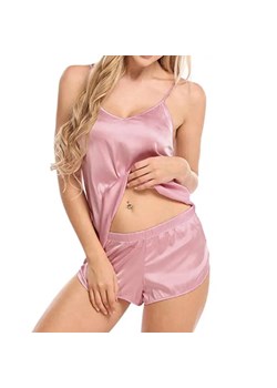 Piżama damska jednolity kolor - Różowy / M ze sklepu Maybella.pl w kategorii Piżamy damskie - zdjęcie 172590071