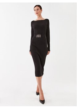 TWINSET Sukienka dzianinowa 232TP3292 Czarny Slim Fit ze sklepu MODIVO w kategorii Sukienki - zdjęcie 172591810
