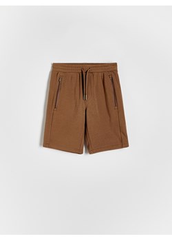 Reserved - Bawełniane szorty z kieszeniami - brązowy ze sklepu Reserved w kategorii Spodenki chłopięce - zdjęcie 172592043