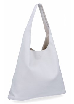 Duże Torebki Damskie Shopper Bag firmy Herisson Białe (kolory) ze sklepu torbs.pl w kategorii Torby Shopper bag - zdjęcie 172592421