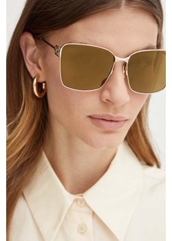Balenciaga okulary przeciwsłoneczne damskie kolor złoty BB0338SK ze sklepu ANSWEAR.com w kategorii Okulary przeciwsłoneczne damskie - zdjęcie 172593382