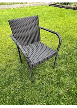 Krzesło tarasowe Sottile czarny technorattan ze sklepu Bello Giardino w kategorii Krzesła ogrodowe - zdjęcie 172594173