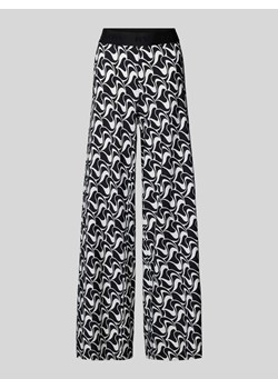 Spodnie materiałowe z szeroką nogawką i wzorem na całej powierzchni model ‘ALLISON’ ze sklepu Peek&Cloppenburg  w kategorii Spodnie damskie - zdjęcie 172594283