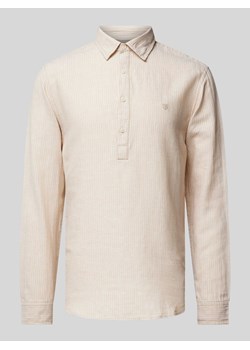 Koszula lniana o kroju regular fit z kołnierzykiem typu kent model ‘MAZE’ ze sklepu Peek&Cloppenburg  w kategorii Koszule męskie - zdjęcie 172594294
