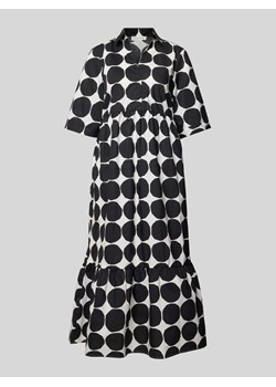 Sukienka midi z efektem stopniowania i wzorem na całej powierzchni ze sklepu Peek&Cloppenburg  w kategorii Sukienki - zdjęcie 172594313