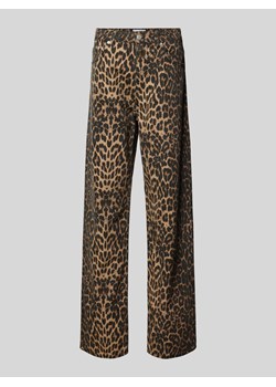 Jeansy o kroju regular fit ze zwierzęcym nadrukiem model ‘Simona Leopard’ ze sklepu Peek&Cloppenburg  w kategorii Jeansy damskie - zdjęcie 172594811