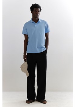 H & M - Top polo COOLMAX Slim Fit - Niebieski ze sklepu H&M w kategorii T-shirty męskie - zdjęcie 172595074