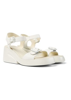 Camper Skórzane sandały w kolorze białym na koturnie ze sklepu Limango Polska w kategorii Sandały damskie - zdjęcie 172595771