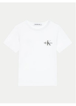 Calvin Klein Jeans T-Shirt Monogram IU0IU00624 M Biały Regular Fit ze sklepu MODIVO w kategorii T-shirty chłopięce - zdjęcie 172598060