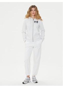 Helly Hansen Bluza W Hh Logo Full Zip Hoodie 2.0 34461 Biały Regular Fit ze sklepu MODIVO w kategorii Bluzy damskie - zdjęcie 172598211