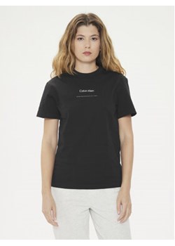 Calvin Klein T-Shirt Multi Logo K20K207215 Czarny Regular Fit ze sklepu MODIVO w kategorii Bluzki damskie - zdjęcie 172598422