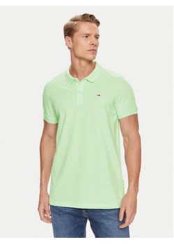 Tommy Jeans Polo DM0DM18312 Zielony Slim Fit ze sklepu MODIVO w kategorii T-shirty męskie - zdjęcie 172598473