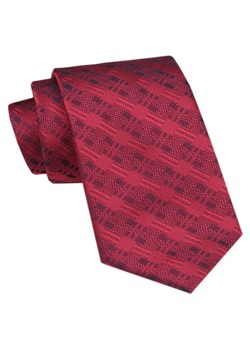 Elegancki Krawat Męski Angelo di Monti - Czerwony w Geometryczny Wzór KRADM2101 ze sklepu JegoSzafa.pl w kategorii Krawaty - zdjęcie 172598681