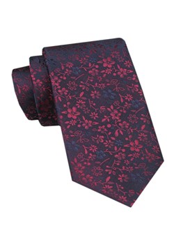 Elegancki Krawat Męski Angelo di Monti - Odcienie Bordo w Kwiaty  KRADM2123 ze sklepu JegoSzafa.pl w kategorii Krawaty - zdjęcie 172598703