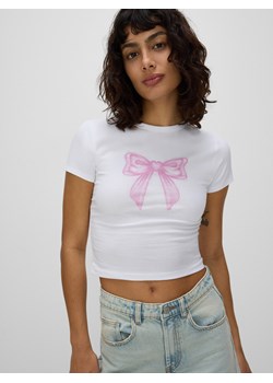 Reserved - T-shirt z nadrukiem - biały ze sklepu Reserved w kategorii Bluzki damskie - zdjęcie 172600094