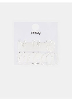 Sinsay - Kolczyki 6 pack - srebrny ze sklepu Sinsay w kategorii Kolczyki - zdjęcie 172600630
