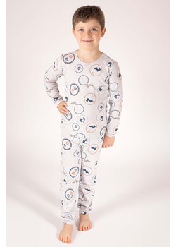 Szara bawełniana piżama z długim rękawem- leśne zwierzęta ze sklepu 5.10.15 w kategorii Piżamy dziecięce - zdjęcie 172601294