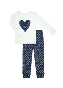 Bawełniana piżamka z długim rękawem z sercem ze sklepu 5.10.15 w kategorii Piżamy dziecięce - zdjęcie 172601301