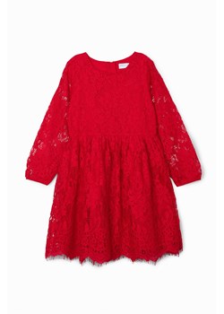 Czerwona koronkowa sukienka z rozkloszowanym dołem ze sklepu 5.10.15 w kategorii Sukienki dziewczęce - zdjęcie 172601322