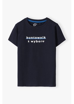 Bawełniany tshirt z nadrukiem dla chłopca ze sklepu 5.10.15 w kategorii T-shirty chłopięce - zdjęcie 172601350