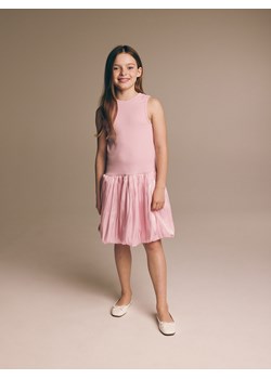 Reserved - Sukienka z ozdobnym dołem - różowy ze sklepu Reserved w kategorii Sukienki dziewczęce - zdjęcie 172601870