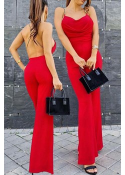 Kombinezon VALTENA RED ze sklepu Ivet Shop w kategorii Kombinezony damskie - zdjęcie 172602120