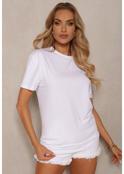 Biała Klasyczna Gładka Koszulka z Bawełny Detima ze sklepu Renee odzież w kategorii Bluzki damskie - zdjęcie 172602194
