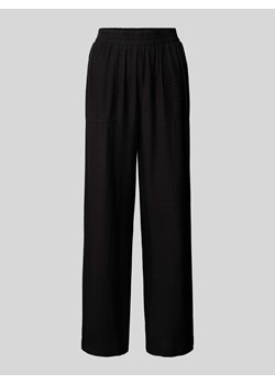 Spodnie materiałowe z szeroką nogawką i elastycznym pasem model ‘TANESSA’ ze sklepu Peek&Cloppenburg  w kategorii Spodnie damskie - zdjęcie 172602222