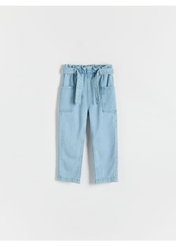 Reserved - Spodnie baggy z paskiem - niebieski ze sklepu Reserved w kategorii Spodnie i półśpiochy - zdjęcie 172604132